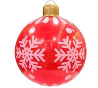 MoSundi Boules de Noël gonflables imperméables en PVC de 68,6 cm pour décoration extérieure, pour décoration de cour festive multicolore pour jardins, pelouses, terrasses, allées