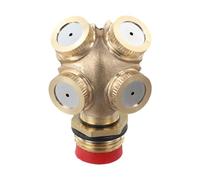 MoSundi Buse de pulvérisation 4 trous en laiton avec filtre pour irrigation de jardin, eau de refroidissement, adaptateur fileté 1/2", débit 80-150 l/h, pression 2-4 kg