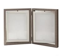MoSundi Cadre photo rotatif double face de 15,2 cm, pour cadre photo pivotant à 360 degrés, finition en bois minimaliste, peut contenir 4 photos, décoration d'intérieur moderne (A)