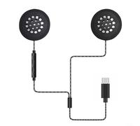 MoSundi Casque filaire de type C avec micro pour les activités de plein air, contrôle de la musique et des appels, câble pour l'équitation et le ski