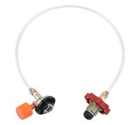 MoSundi CB - Kit adaptateur de gaz - Connecteur et tuyau pour bouteilles de gaz liquéfié - Construction en cuivre et acier inoxydable - Portable pour le camping - Rouge/vert