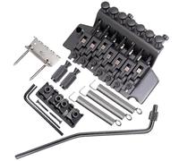 MoSundi Chevalet trémolo à 7 cordes avec système de verrouillage double pour guitare électrique, chevalet vibrato en métal argenté ou noir, espacement 10,8 mm, support 84,77 mm, noir