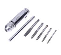 MoSundi Clé à cliquet réglable avec poignée en T pour tarauds métriques M3-M8, outil en acier de 85 mm avec finition chromée, mandrin moleté antidérapant, pour extracteur d'alésoirs de taraud à gauche