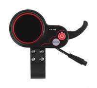 MoSundi Compteur de vitesse LCD Odomètre Connecteur 6 broches avec chargement USB, pour scooter électrique Mercane MX60, écran numérique compact Noir