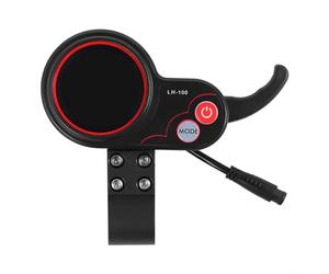 MoSundi Compteur de vitesse LCD Odomètre Connecteur 6 broches avec chargement USB, pour scooter électrique Mercane MX60, écran numérique compact Noir