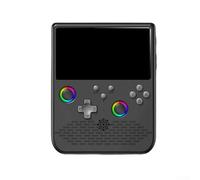 MoSundi Console de jeu portable avec écran IPS de 5 pouces et éclairage d'ambiance RVB, design compact et portable pour jeux d'arcade rétro, ABS pour matériau, noir