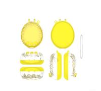 MoSundi Coque de protection en PC pour Tamagotchi Paradise avec lanière - Coque rigide antichoc - Jaune violet - 8,5 x 7 x 3,5 cm, jaune, Protection transparente