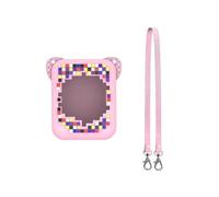 MoSundi Coque de protection en silicone pour animal domestique Bitzee Interactif - Ajustement parfait - Avec bandoulière et dragonnes - Protection légère - 4 couleurs (rose)