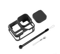 MoSundi Coque en silicone pour Insta360 Pro 2 avec cache d'objectif - Coque de protection anti-rayures douce - Noir - 8,6 x 6,3 x 4 cm