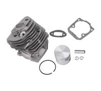 MoSundi Cylindre de moteur de tronçonneuse et kit complet de reconstruction avec anneaux et circlips pour 555 556 560 560XP 562 Métal argenté 46 mm