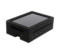 MoSundi Écran tactile 3,5" 480 x 320 60 fps avec boîtier en métal et refroidisseur actif compatible avec Raspberry Pi 3/4/5 Noir