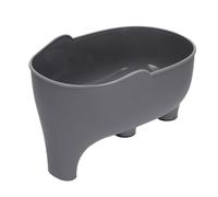 MoSundi Elephant Panier égouttoir pour cuisine, panier égouttoir multifonction pour fruits et légumes en polypropylène, 10 x 14 x 22 cm, compatible avec organiseur d'angle d'évier, vert gris