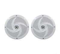 MoSundi Enceinte marine compacte de 180 W, design étanche ultra fin, pour camping-car, yacht, hors-bord, utilisation en extérieur, système bidirectionnel blanc de 16,4 cm, avec kit de montage