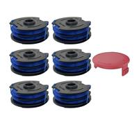 MoSundi Ensemble de cache-bobine et de tondeuse pour TORO 88512 et 125-8275, pièces de rechange en plastique compatibles avec tondeuses à gazon, noir et bleu, rouge, 6,5 x 2,4 cm + 8,6 x 3,4 cm, 8/7/6