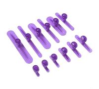 MoSundi Ensemble d'outils de débosselage avec 12 languettes de colle en nylon pour réparation de carrosserie de voiture, compatible avec barre en T ou marteau coulissant, violet