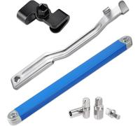 MoSundi Ensemble d'outils d'extension de clé polyvalente, 34,3 cm et 39,1 cm, barres d'extension en acier traité thermiquement avec adaptateurs carrés et hexagonaux pour réparations automobiles