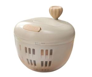 MoSundi Essoreuse à salade pour laver et sécher les légumes, fruits et verts, 14,5 x 14,5 x 12 cm, base antidérapante, ABS + PC + pour matériau PP, lumière pour rouge gris