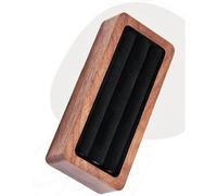 MoSundi Étui en bois pour médiators - Grande capacité de rangement avec clip à ressort - Peut contenir des médiators fins à extra épais - 12,5 x 5,5 x 2,5 cm