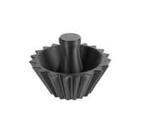 MoSundi Filtre à café conique en papier, design nervuré avec centre creux, matériau, 8,1 x 3,6 cm, compatible avec café infusé à la main pour méthodes Noir