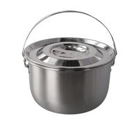 MoSundi Filtre à soupe en acier inoxydable avec couvercle, filtre à mailles fines pour le stockage de la graisse et de l'huile de cuisson, base antidérapante, design empilable, argenté