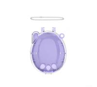 MoSundi for Tamagotchi Connection - Coque rigide transparente avec lanière - Coque antichoc pour jeu électronique d'animaux de compagnie - Matériau PC jaune et violet - Accessoire de voyage portable