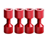 MoSundi Goupilles de localisation de bride à double trou avec niveau intégré - 4 pièces en alliage d'aluminium pour brides de classe de 2,5 à 45,7 cm, 68 kg, précision pour filetage usiné, finition