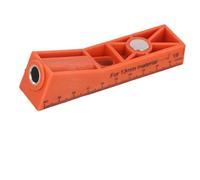 MoSundi Guide de perçage à angle de 15 degrés pour le travail du bois, 93 mm avec double échelle, nylon + aimant puissant, pour orange
