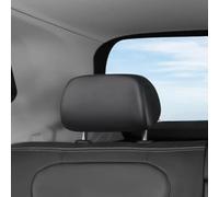 MoSundi Housses d'appui-tête de voiture extensibles en cuir PU, couverture complète, protection de siège imperméable avec tissu doux et respirant pour sièges avant et arrière, noir