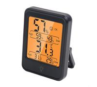 MoSundi Hygromètre numérique et thermomètre avec rétroéclairage, moniteur de température intérieure et d'humidité pour la maison, précision ±1°C/±5% RH, 2 piles AAA (non incluses), noir/blanc noir