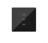 MoSundi Interrupteur pour volet roulant intelligent pour Tuya/pour application Smart Life, sans fil 2,4 GHz, charge 600 W, ABS ignifuge, norme UK/UE, blanc ou noir (noir)
