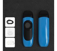 MoSundi Kazoo Instrument de musique en métal avec sangle et membrane de rechange pour débutants, flûte à bouche légère pour fête, voyage, camping Bleu