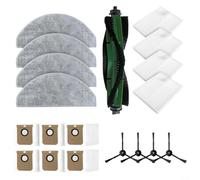 MoSundi Kit de 19 pièces de rechange pour aspirateur Cecotec Conga 7490 pour Ultimate Home comprenant 1 brosse principale, 4 filtres, 4 chiffons de balai, 4 brosses latérales, 6 sacs à poussière