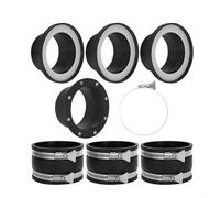 MoSundi Kit de collecte de poussière magnétique à connexion rapide 8 pièces avec joints en caoutchouc pour adaptateurs de 100 mm et tuyaux flexibles de 91 à 114 mm