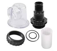MoSundi Kit de couvercle de pré-filtre transparent avec panier, joints toriques, raccord à vis et buse pour pompes de circulation de piscine SPS25, SPS50, SPS75, SPS100
