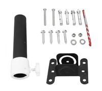 MoSundi Kit de montage mural pour Starlink - Support de montage pour Internet satellite extérieur - En métal - Résistant aux intempéries - 23 x 13 x 6,5 cm et 42 x 14 x 6,5 cm - Tuyau droit noir