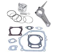 MoSundi Kit de piston avec anneaux et tige de connexion et ensemble complet de joints compatibles avec moteur Honda GX200 6,5 CV, argent