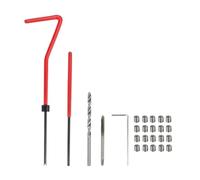 MoSundi Kit de réparation de filetage métrique de 25 pièces, ensemble d'outils hélicoïdaux en acier avec forets, tarauds et outils de rupture de cosses pour fixation de filetage endommagé, boîte de