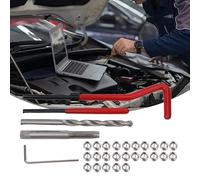 MoSundi Kit de réparation de filetage métrique M6 x 1 mm avec taraud et outils d'installation pour filetages métalliques de moteur, ensemble de bobines de fil en acier inoxydable 30 pièces