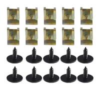 MoSundi Lot de 10 boulons à tête hexagonale autotaraudeuses avec rondelles et écrous en U pour protection anti-éclaboussures BMW - Compatible avec Série 1 E81-E88, Série 3 E21-E93, Série 5 E34-F18