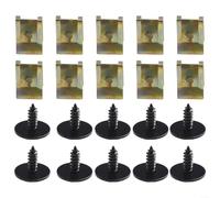 MoSundi Lot de 10 paires de boulons hexagonaux et clips de fixation de vitesse, pour BMW Série 1, 3, 5, 6, 7 X1, X3, X5, X6
