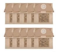 MoSundi Lot de 10 sacs à poussière de rechange, pour Kärcher Series WD2, MV2, WD 2.200 WD 2.250, pour pièce 6.904-322.0, sacs d'aspirateur en papier fibre de grande capacité