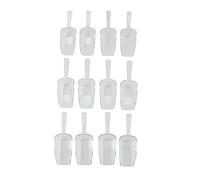 MoSundi Lot de 12 pelles en plastique haute transparence pour glace, céréales, sable et thé