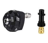 MoSundi Lot de 14 adaptateurs de nettoyeur haute pression à connexion rapide avec embout de buse réglable 6 en 1 pour Kärcher K2-K7 pour modèles, raccord en laiton pour nettoyage de véhicule récréatif