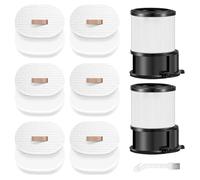 MoSundi Lot de 15 filtres HEPA compatibles avec aspirateur sans fil Shark PowerDetect Clean Vide Léger Modèles IP1251/IP3251 - Filtres post-moteur et pré-moteur lavables avec brosse de nettoyage