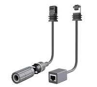 MoSundi Lot de 2 adaptateurs d'extension RJ45 étanches pour antenne parabolique Starlink Gen3 et Mini satellite CAT5E 1200 Mbps Gris