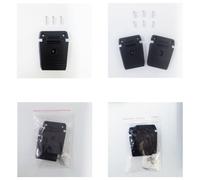 MoSundi Lot de 2 loquets de rechange pour refroidisseurs, boucle à bouton avant en plastique avec fermeture sécurisée, 61 x 80 mm, taille de la vis 4 x 16 mm, distance du trou 34 mm, noir