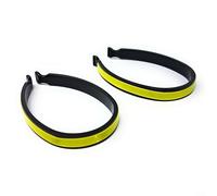 MoSundi Lot de 2 paires de pinces réfléchissantes pour pantalon de vélo - Sangles de fixation réglables - Noir et vert