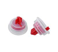 MoSundi Lot de 2 rondelles à membrane en caoutchouc de rechange pour 43758 Impulse entrée latérale et inférieure de chasse d'eau 4375800M Rouge transparent