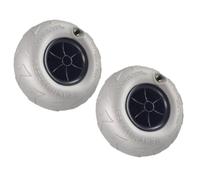 MoSundi Lot de 2 roues de rechange pour chariot de plage, pneu ballon en PVC 205 x 115 x 8,5 mm pour kayak, camping, compatible avec utilisation sur la plage et l'herbe