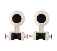 MoSundi Lot de 2 supports de pommeau de douche à ventouse rotatifs multi-angles - Réglable pour différents pommeaux de douche, sans perçage, rouge et noir